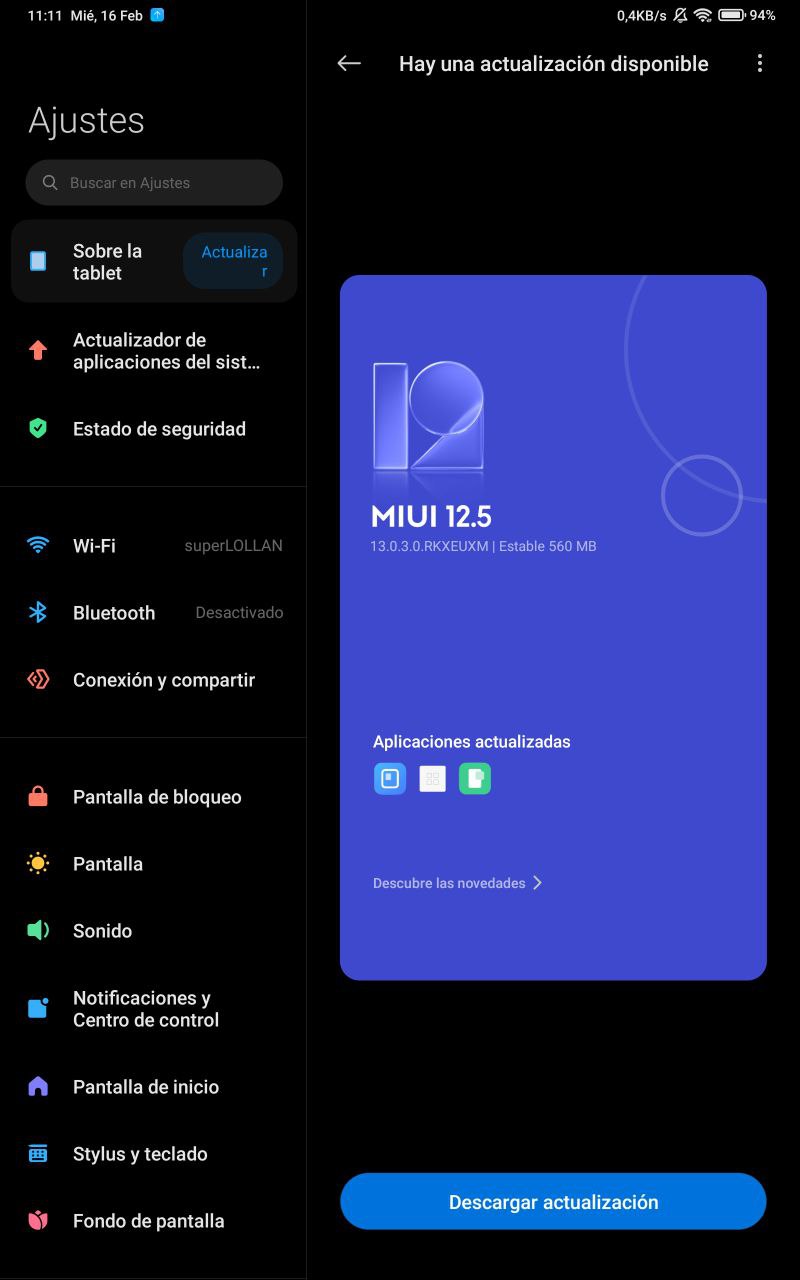 Xiaomi Pad 5 MIUI 13 update in Europe