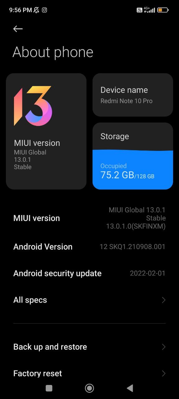 February security patch for Redmi Note 10 Pro