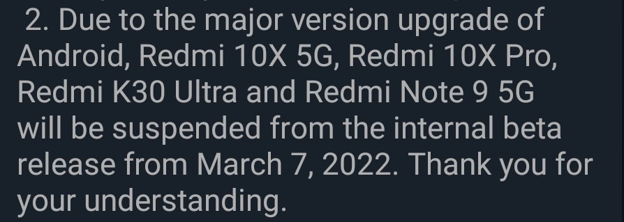 Redmi Note 9 5G Android 12