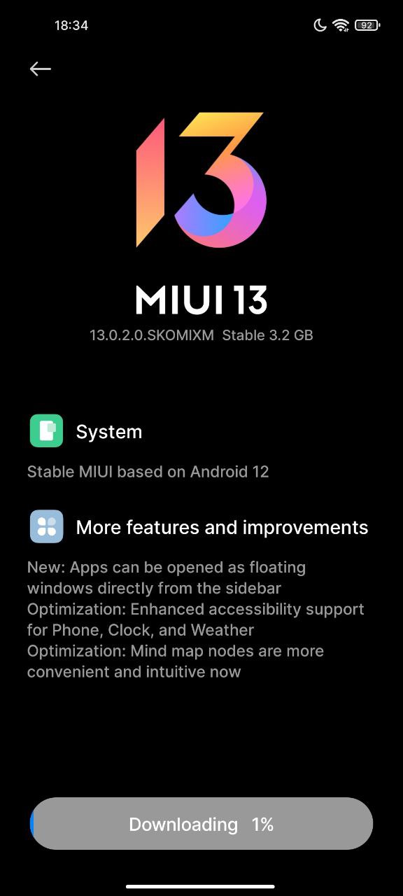 Global Xiaomi 11 Lite 5G NE Android 12-based MIUI 13 update