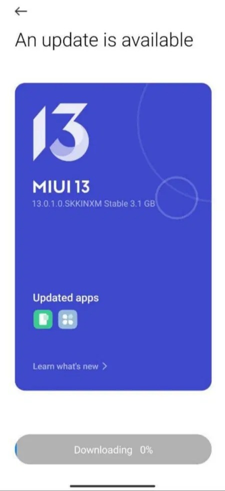 Mi 11X Pro MIUI 13 stable update