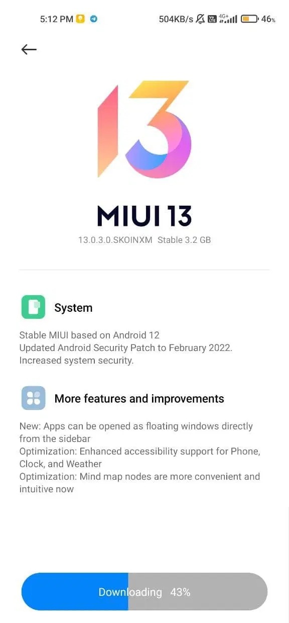 Xiaomi Mi 11 Lite 5G NE Android 12-based MIUI 13