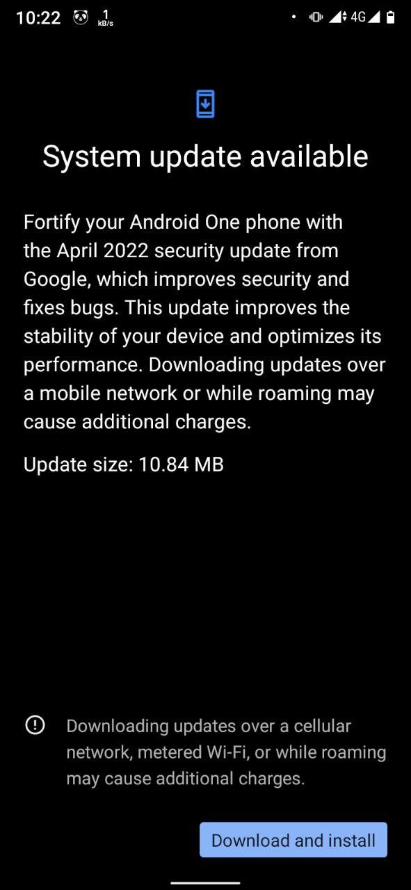 April 2022 security patch for Mi A3