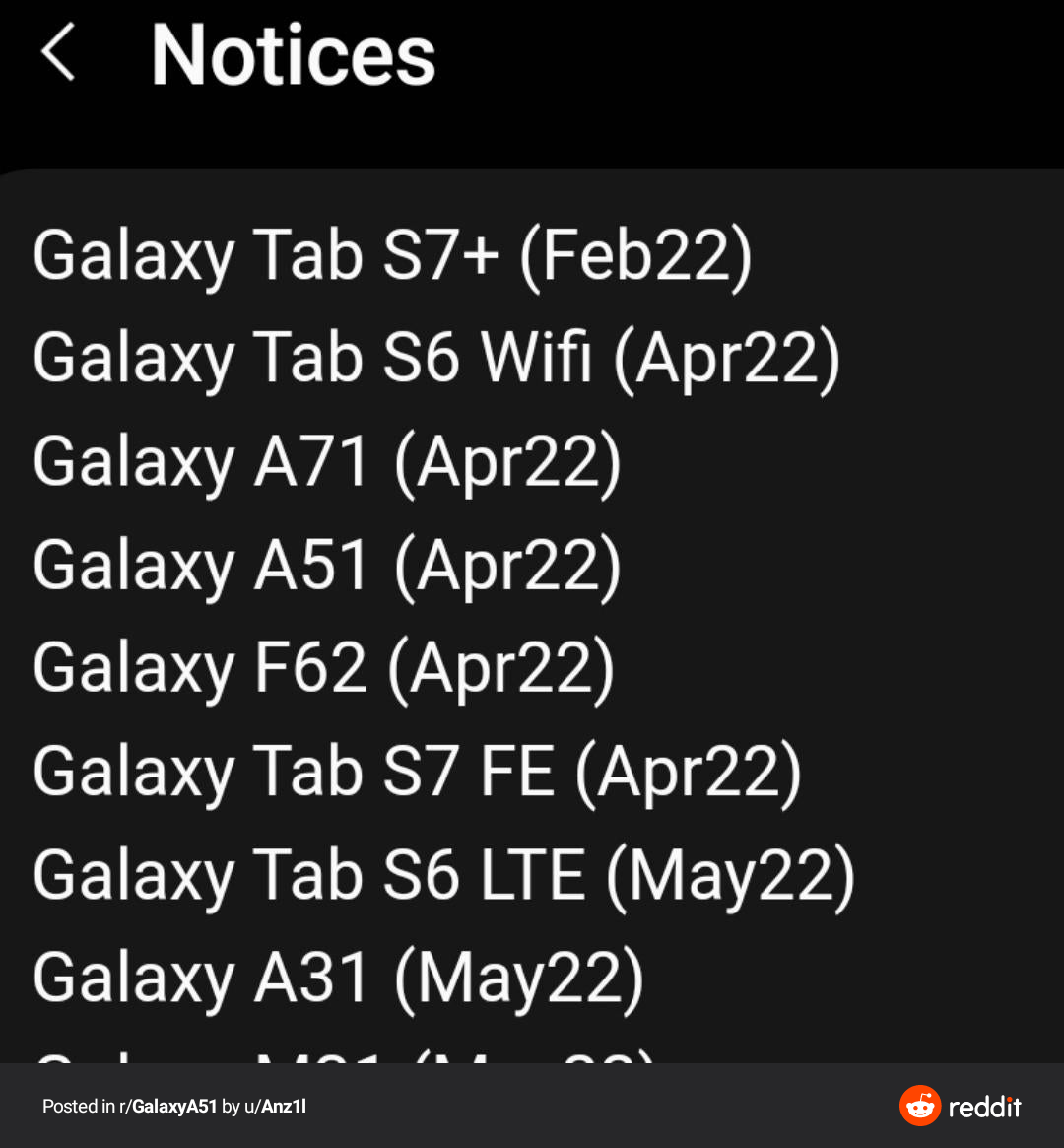 Galaxy A51 OneUI 4.1 Android 12-based update