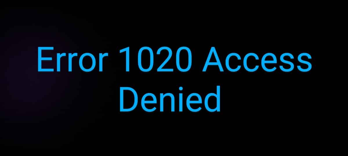 How to fix error 1020 access denied
