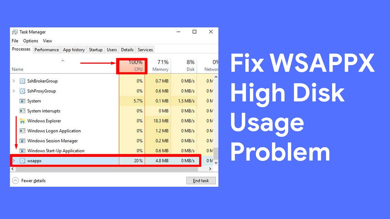 Wsappx Takes High Disk and CPU Usage on Windows 10/11 Fixed