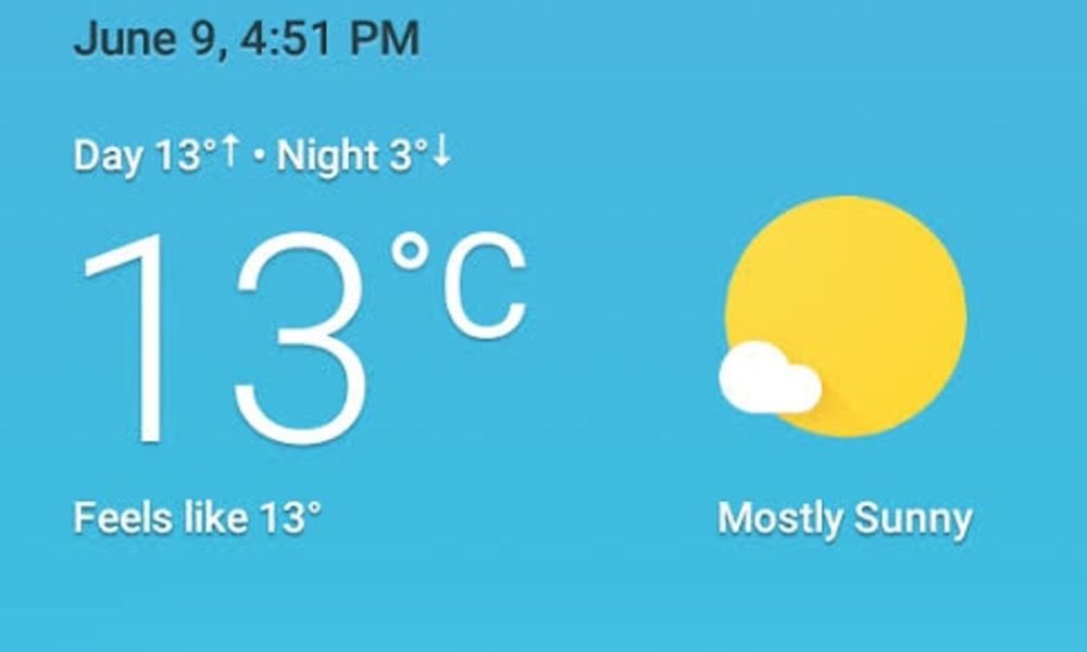 weather app landscape mode