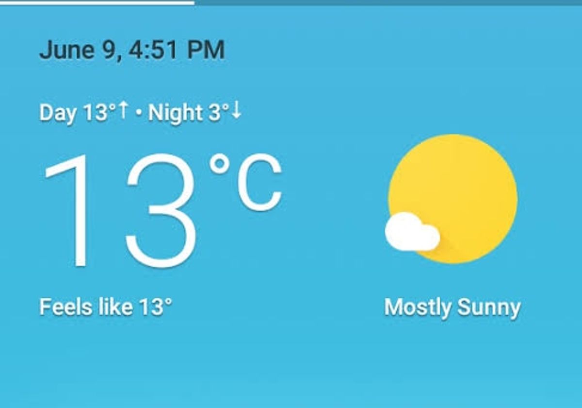Google weather app
