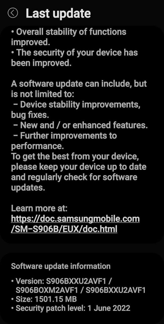 Galaxy S22 Plus June patch