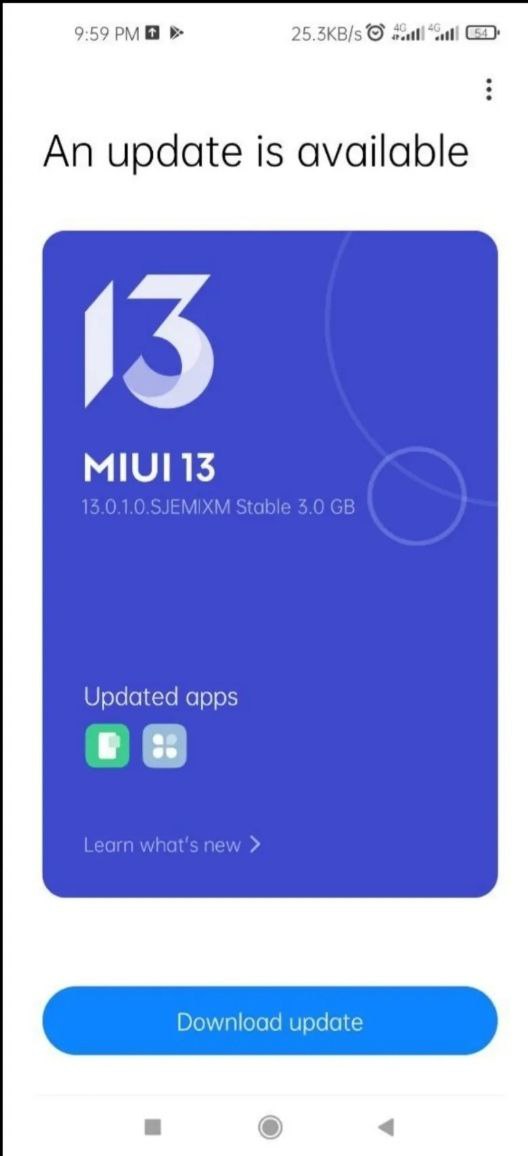 Global Redmi Note 9T MIUI 13 update