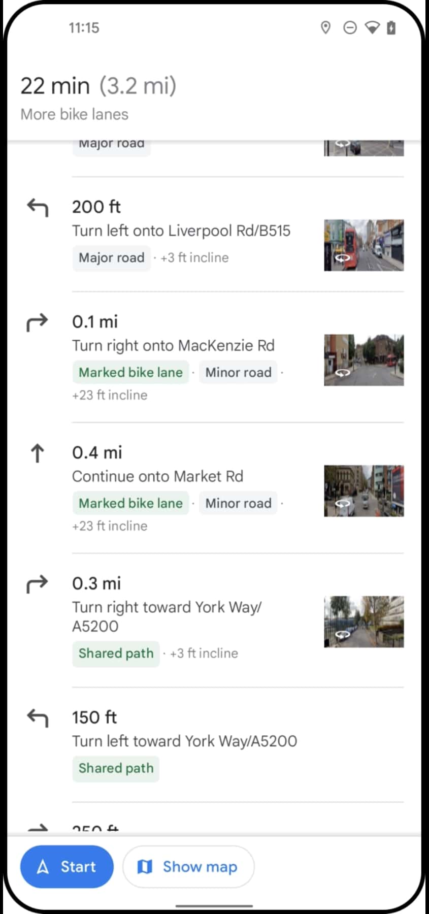 Google Maps starts getting detailed cycling route info and aerial view for landmarks