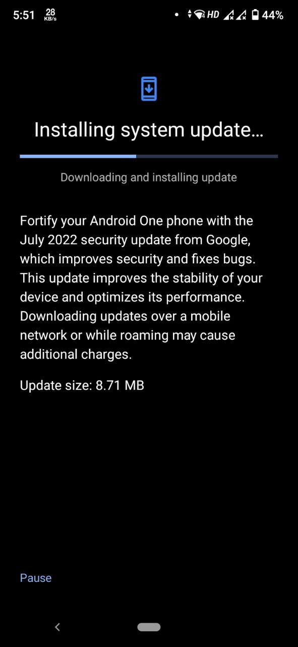 Xiaomi Mi A3 July 2022 security patch update 