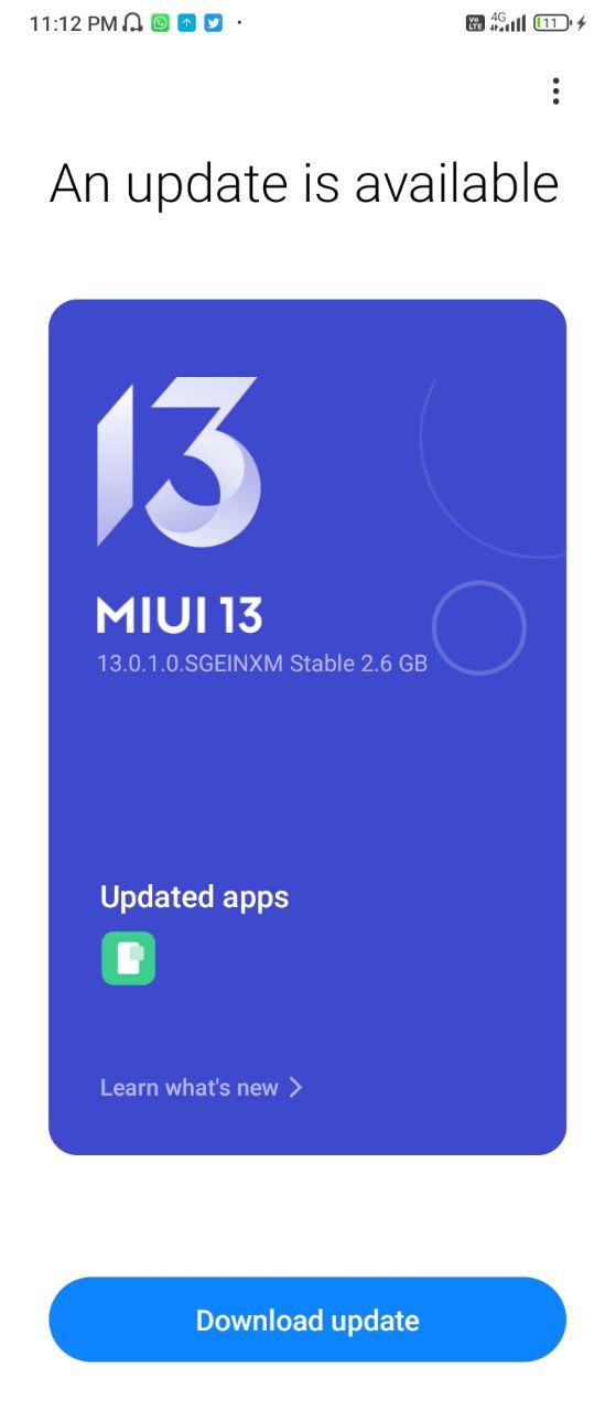 Redmi 10C Android 12 update