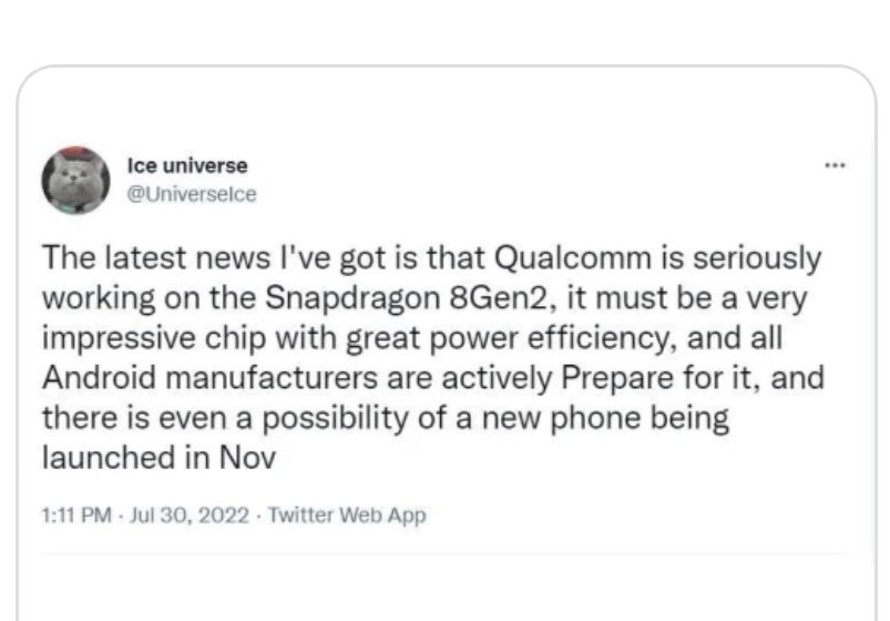 Qualcomm Snapdragon 8 Gen 2 phones tipped to start arriving in November