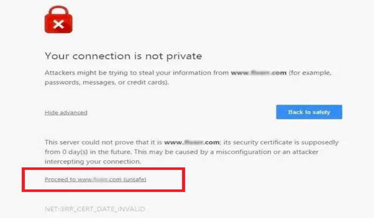 How to Resolve the Privacy Error Message in Google Chrome