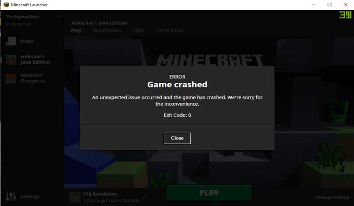 Fix Minecraft Game Has Crashed Exit code 0