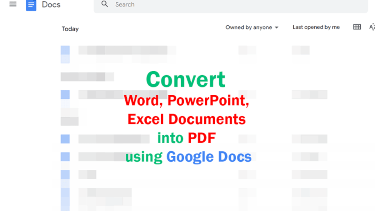 Easily Convert Word, PowerPoint, Excel Documents into PDF Using Google Docs