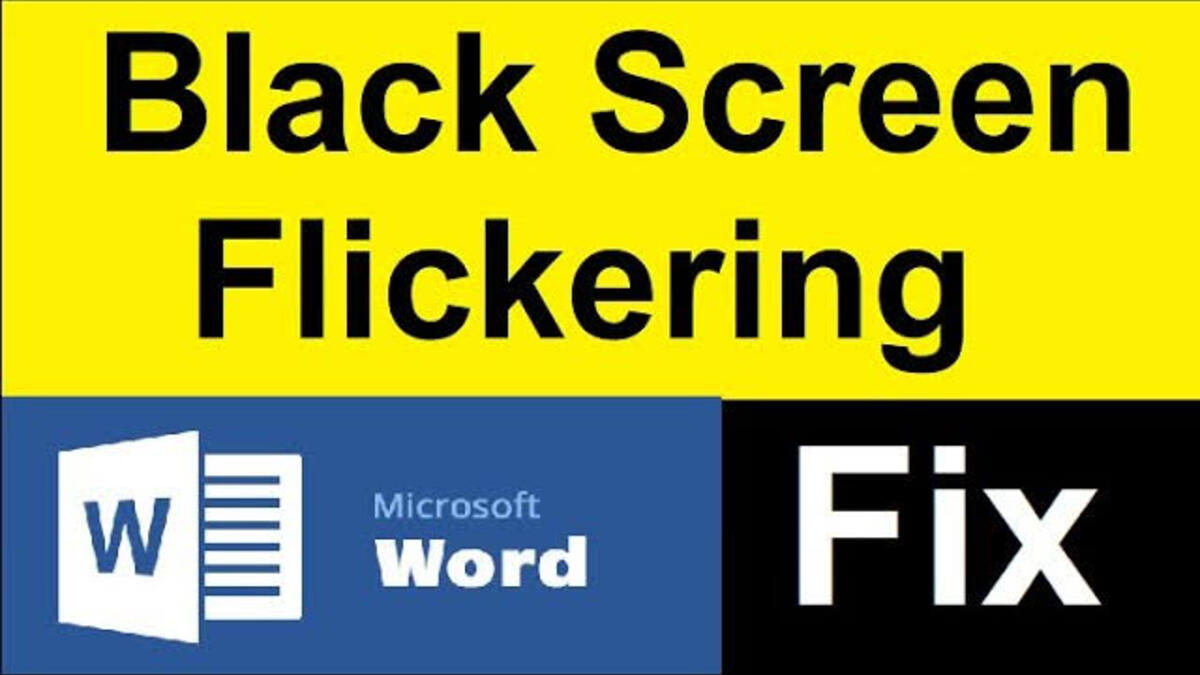 Easily Fix the Black Flickering or Flashing Bar in Word