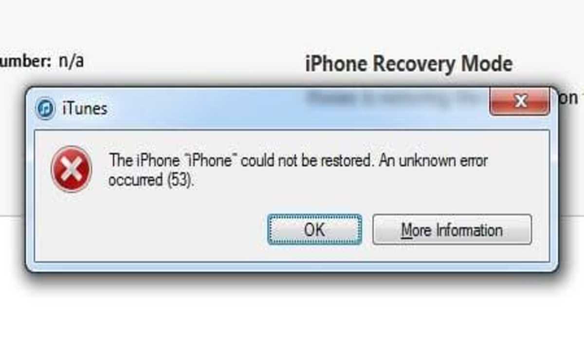 How to fix iPhone error 53