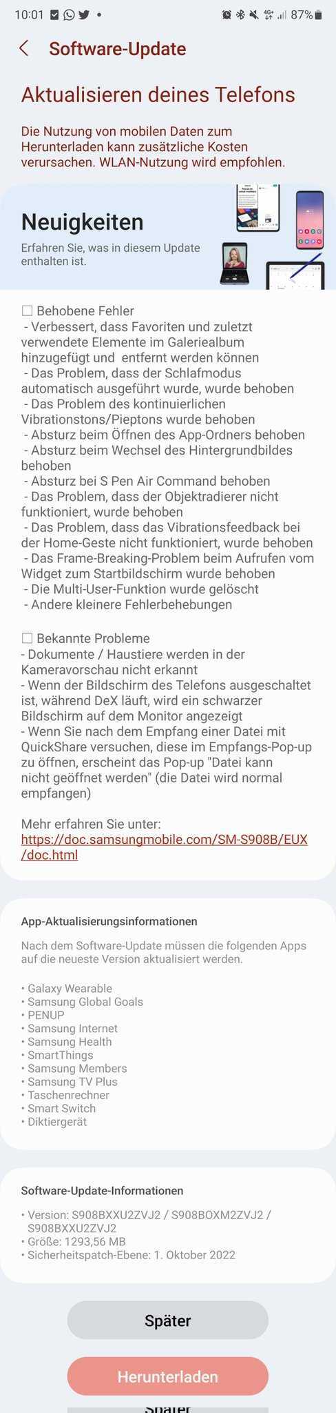 Galaxy S22 OneUI 5 beta 4 update 