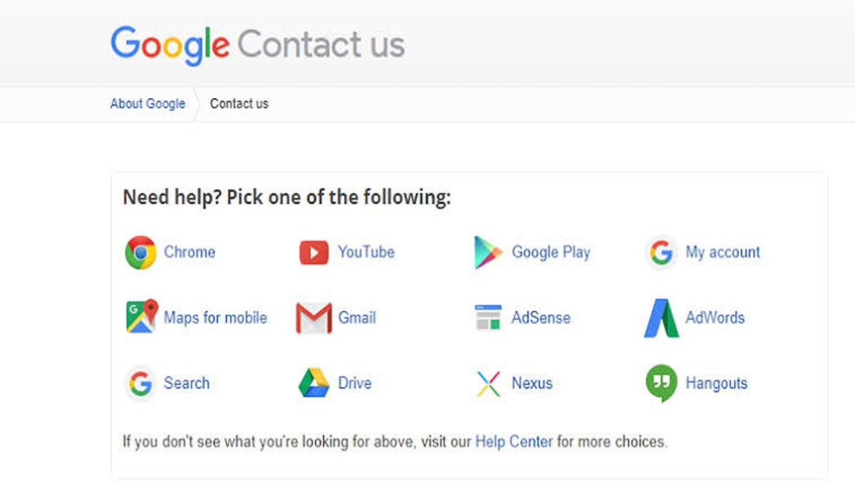 contact Google support