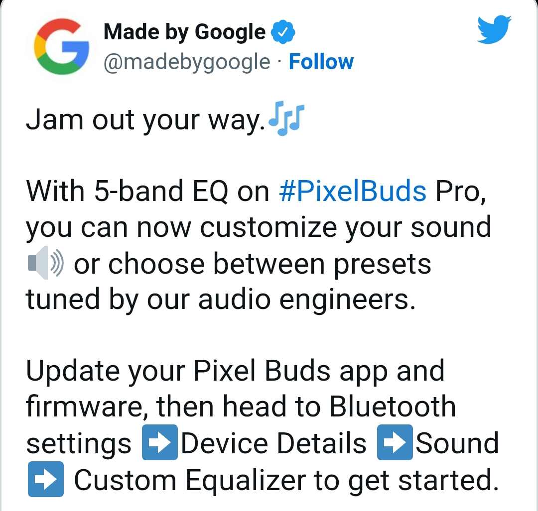New Pixel Buds Pro update 