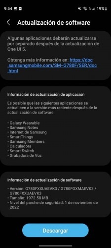 Galaxy S20 FE Android 13 update