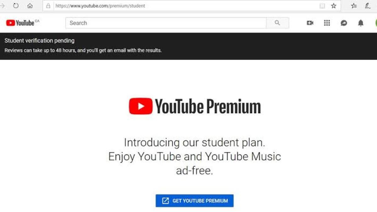 How To get a YouTube Premium Student Discount