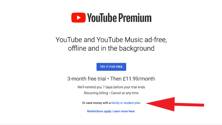 YouTube Premium Student Discount