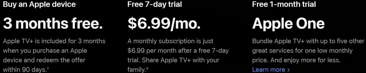 two months free Apple TV+ subscription