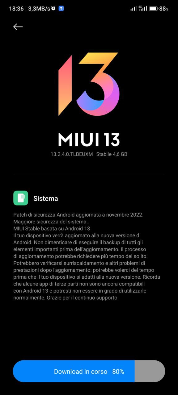 Xiaomi 12 Pro Android 13 update in Europe 