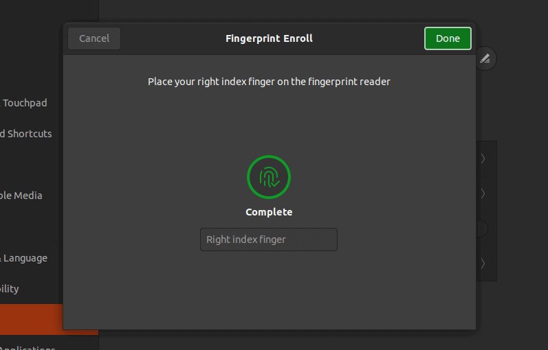Enable Fingerprint Login on a Laptop Running Ubuntu
