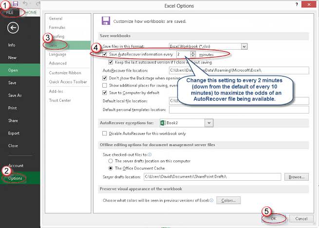 Recover an Unsaved Excel File