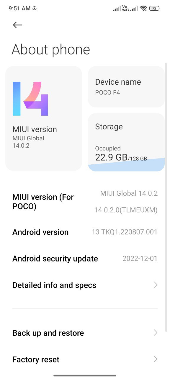 POCO F4 Android 13 arrives with a stable MIUI 14 update