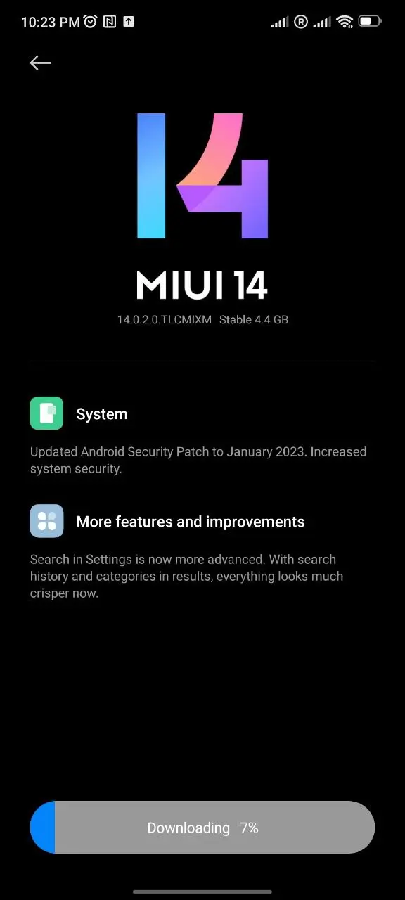 Global Xiaomi 12 MIUI 14 update 
