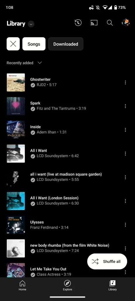 YouTube Music app gets Library Redesign