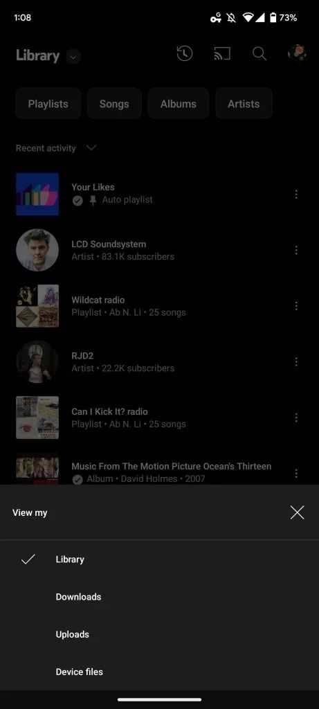 YouTube Music app gets Library Redesign