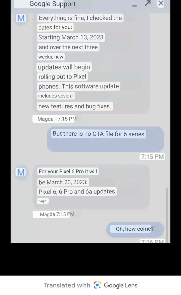 Pixel 6 Android 13 QPR2 update 