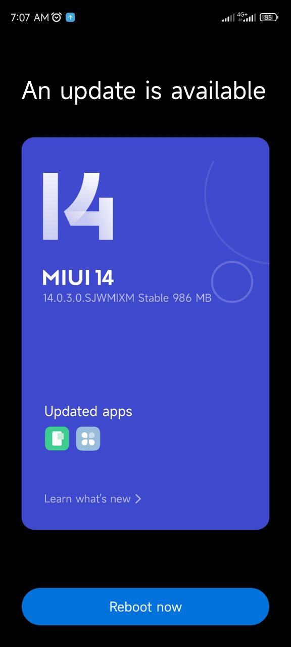 Redmi Note 9S MIUI 14 update 