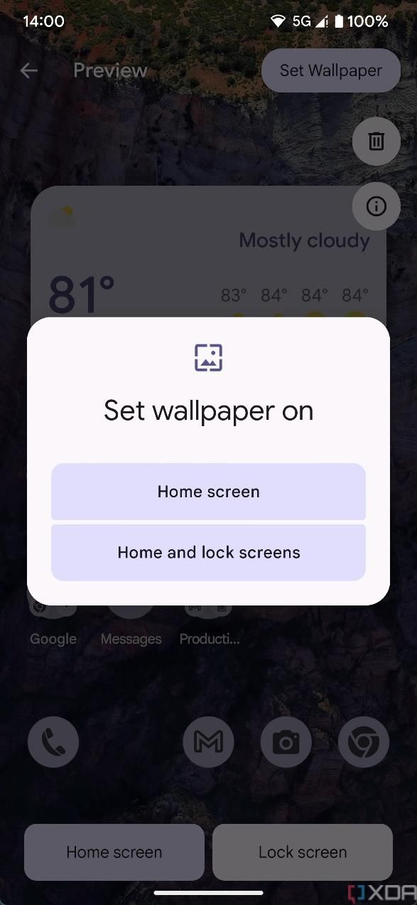 different live wallpaper for lock and home screen 