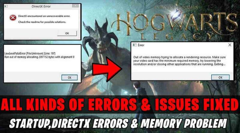 How to Fix Hogwarts Legacy DirectX Error
