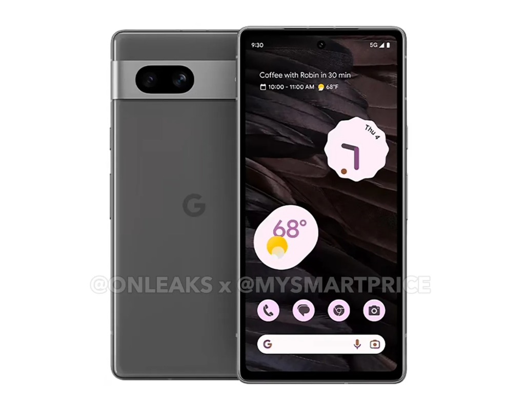 Google Pixel 7a appears in an official-looking renders 