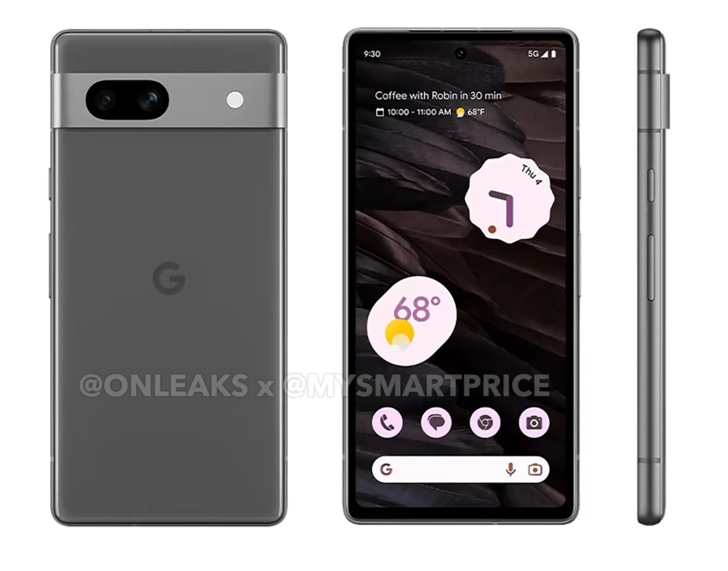 Google Pixel 7a appears in an official-looking renders 