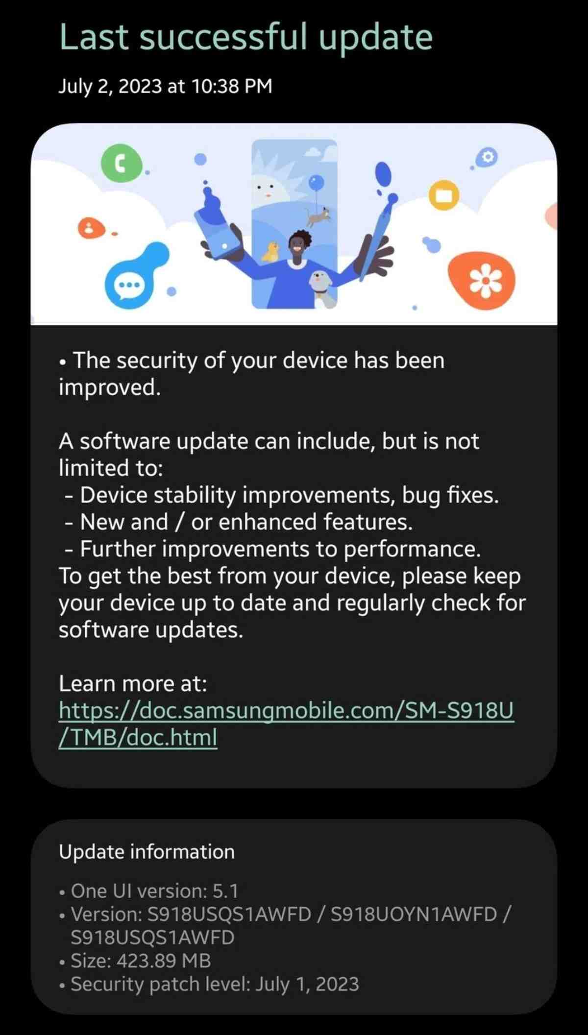 July 2023 security patch 