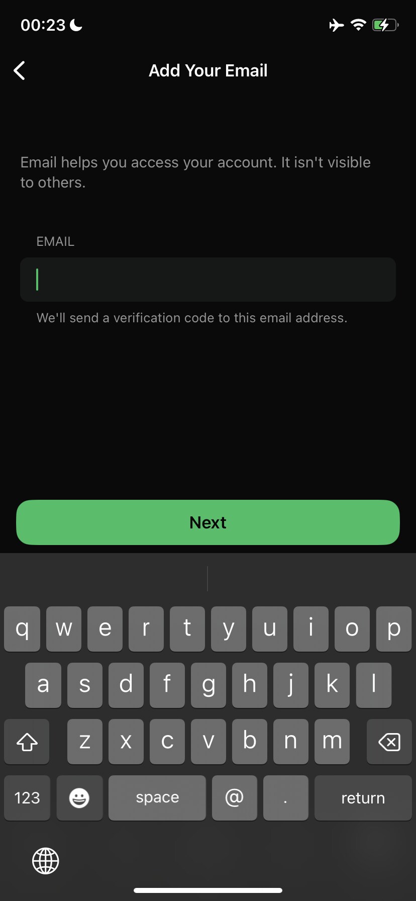 WhatsApp email authentication 