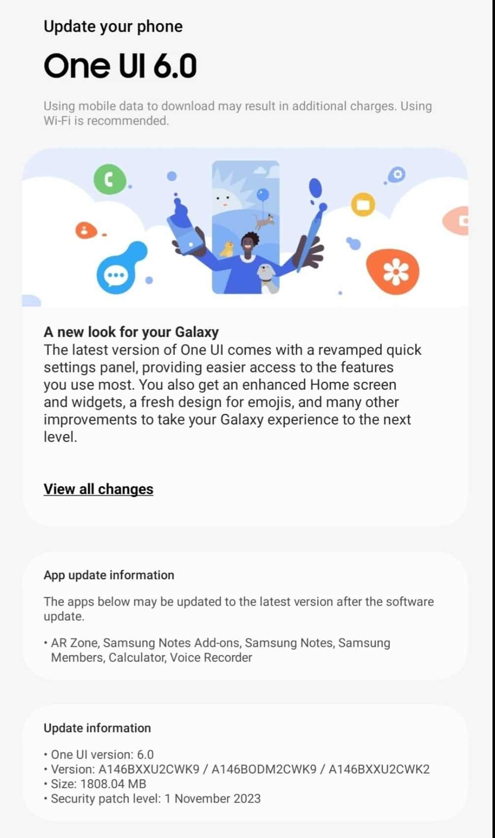Galaxy A14 Android 14 update 