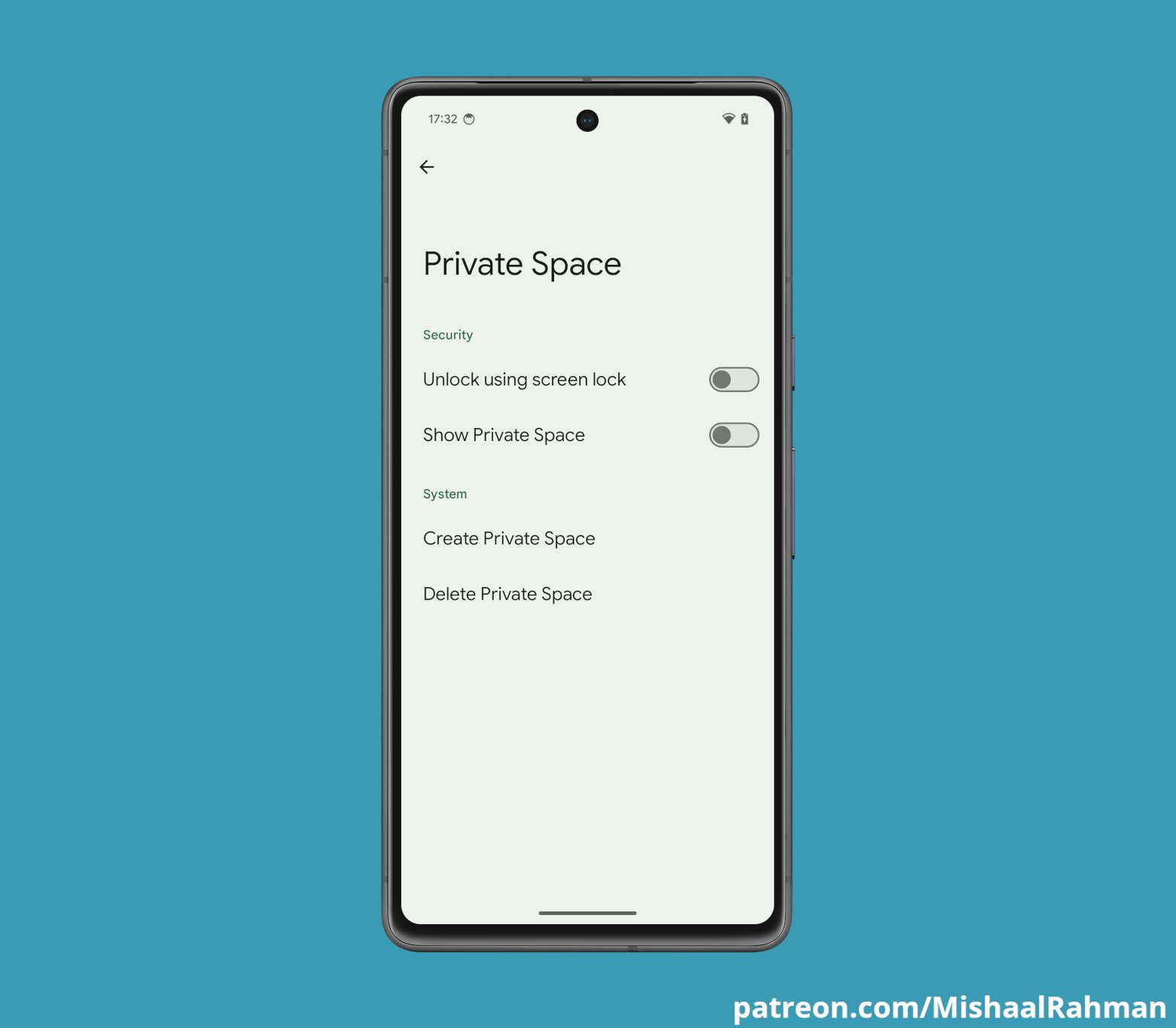 Private Space on Android 