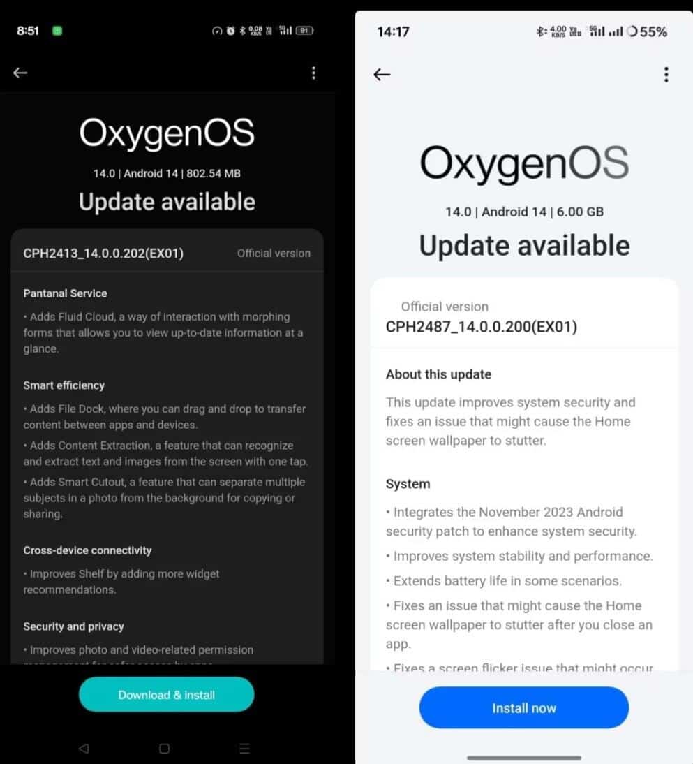 OxygenOS 14 for the OnePlus 10T and 11R