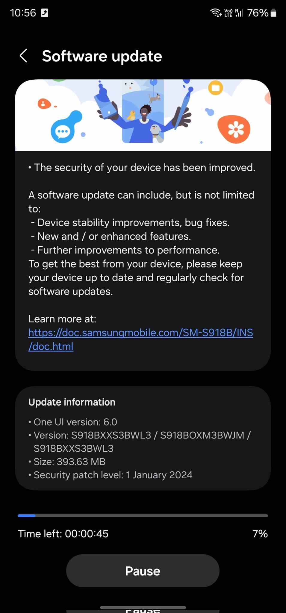 Galaxy S23 January 2024 security patch update 