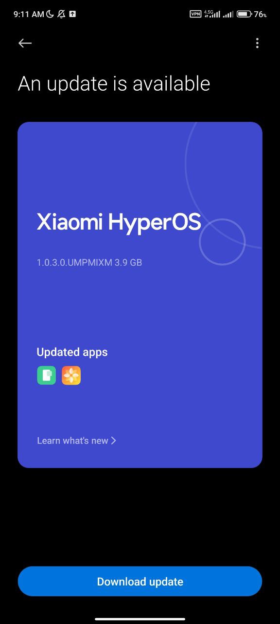 POCO X5 5G Android 14-based HyperOS update 